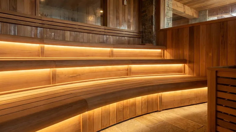 Detail pengerjaan sauna komersial oleh Kontraktor Sauna Medan