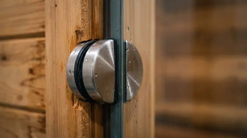 Engsel dan seal pintu kaca: panas tidak bocor, pintu menutup rapat