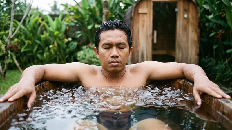 Kontras panas-dingin: ice bath tepat setelah sauna