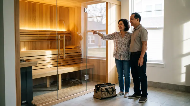 Renovasi & perbaikan sauna — Pemilik melihat sauna lamanya hidup kembali