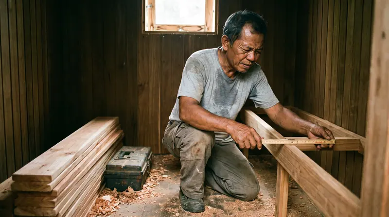 Renovasi & perbaikan sauna di Medan — pemilik menikmati sesi pertama