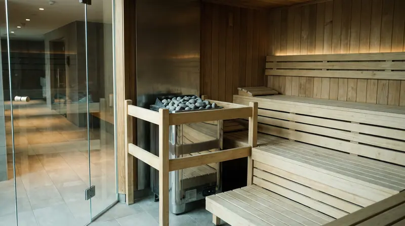 Sauna komersial luas untuk spa dan fitness club di Medan