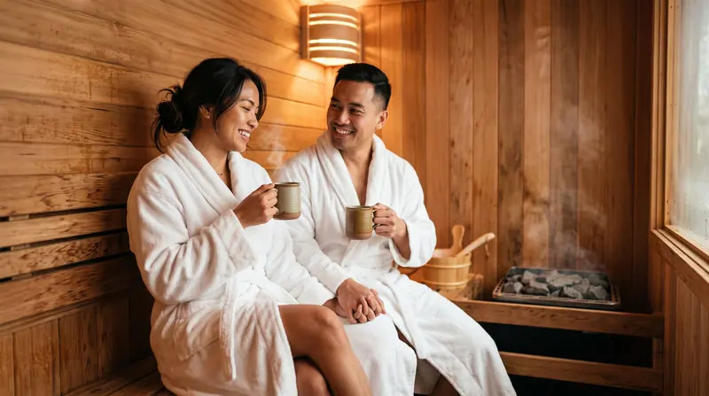 Sauna rumah — Sesi pertama pemilik setelah serah terima