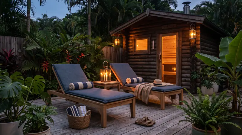 Detail pengerjaan sauna outdoor oleh Kontraktor Sauna Medan
